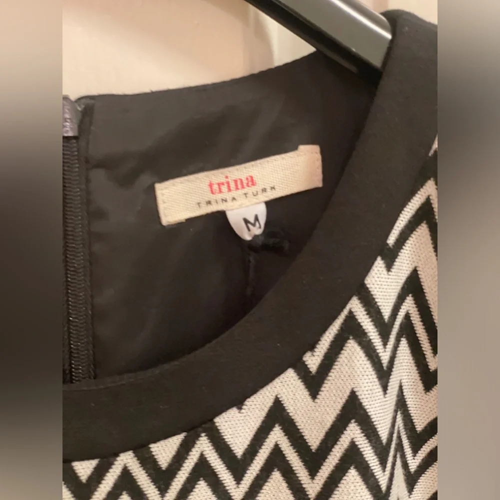 Sleeveless Chevron Dress— Trina Turk, Size Medium - Picture 7 of 15
